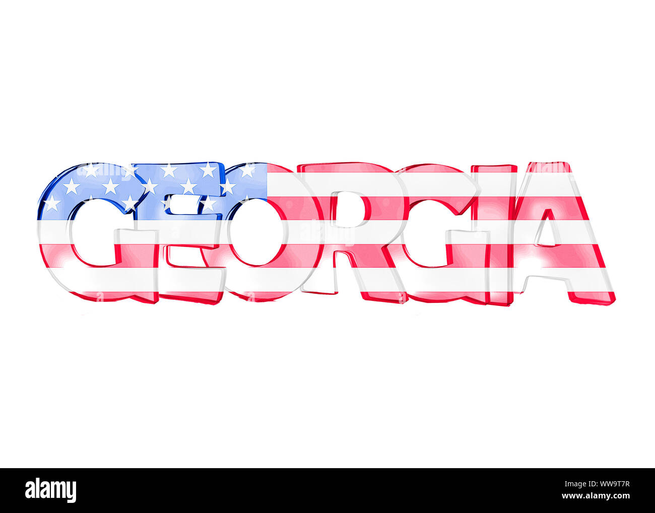 Isolated USA state names with white background Stock Photo Alamy