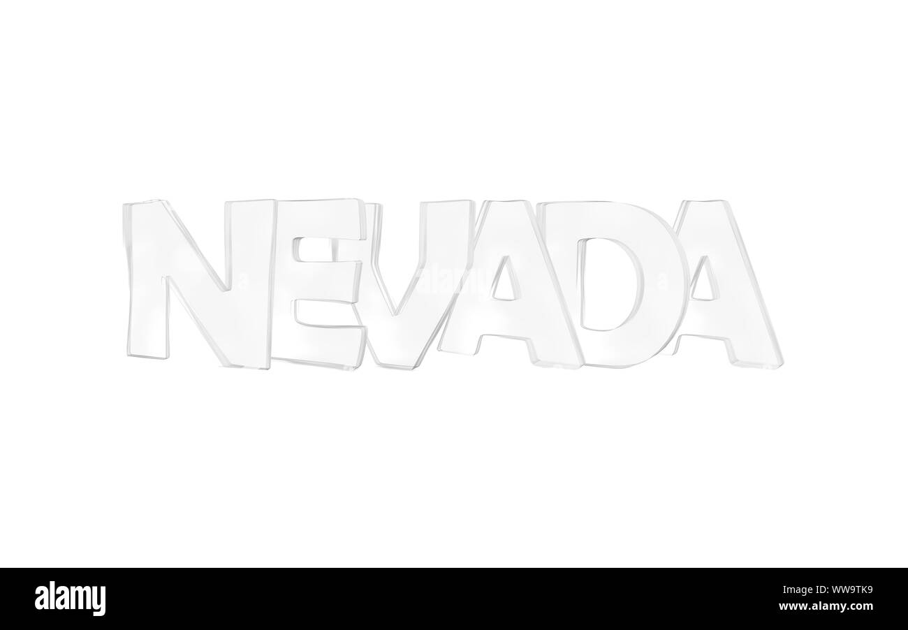 Nevada. Isolated USA state names with white background Stock Photo Alamy