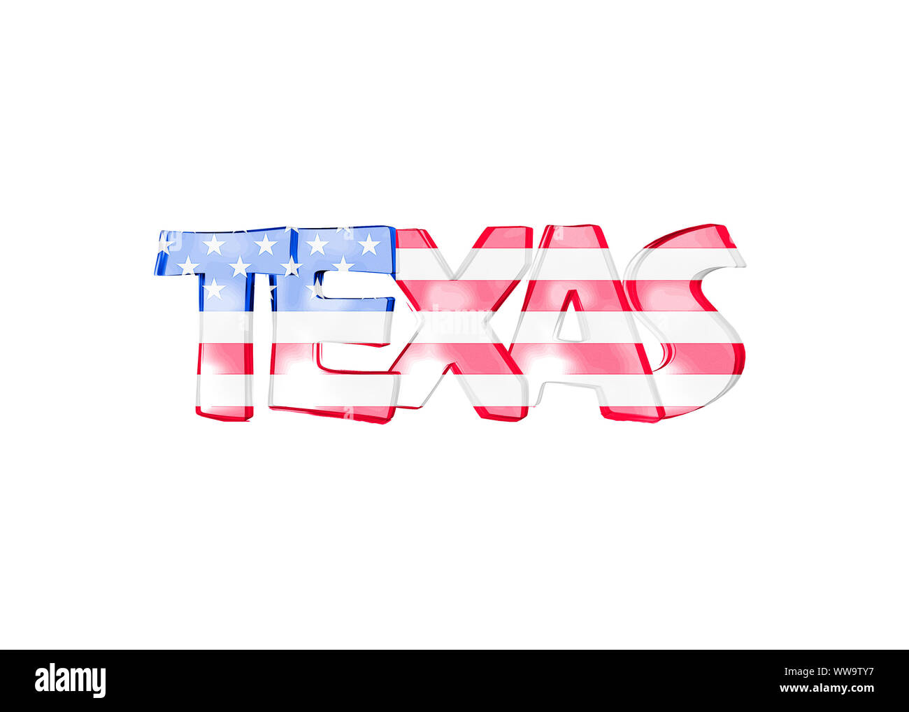 Texas. Isolated USA state names with white background Stock Photo Alamy