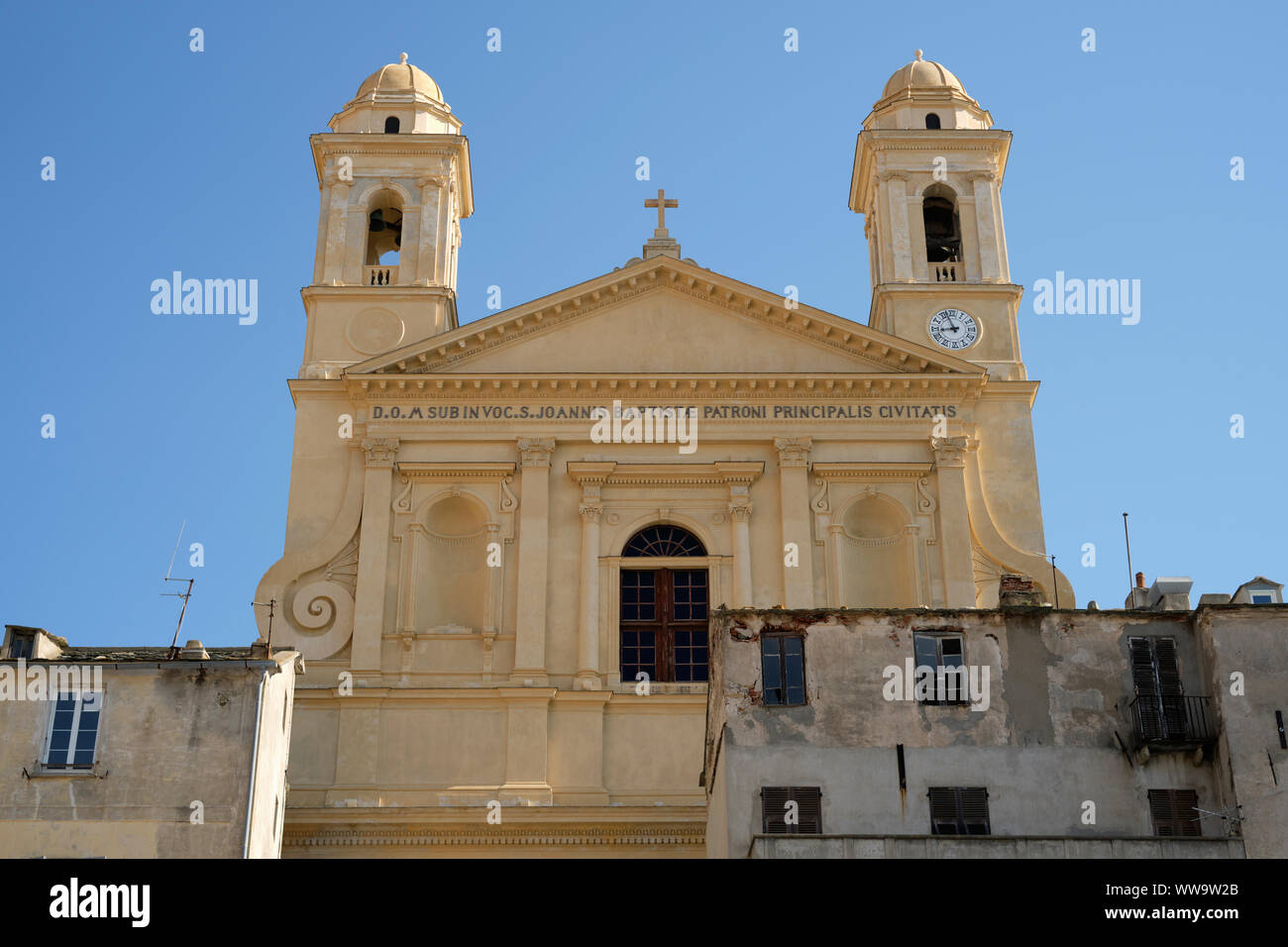 The twin bell towers and facade architecture of Parish Church of St ...