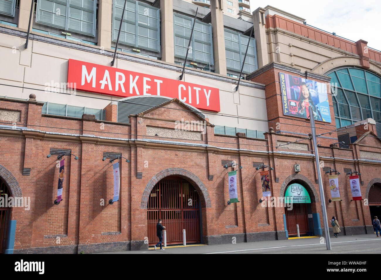 Haymarket in Sydney, market city shopping mall which houses Paddys