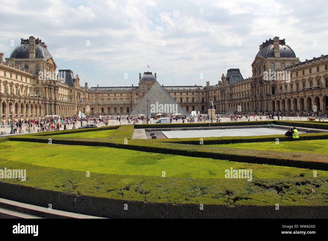 The Louvre Centre exhibition, Paris Stock Photo Alamy