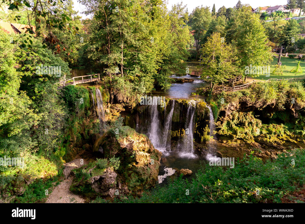 Rastoke waterfalls in Croatia Stock Photo