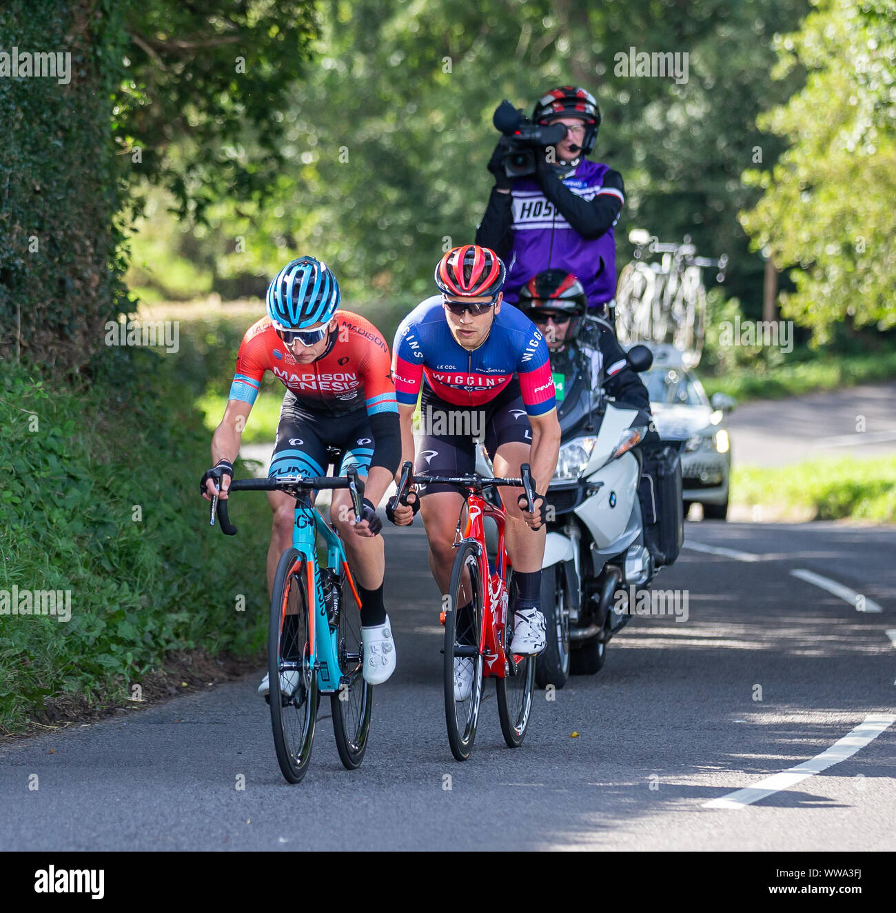 Manchester, UK. 14th Sep, 2019. ; OVO Tour of Britain cycling, stage ...