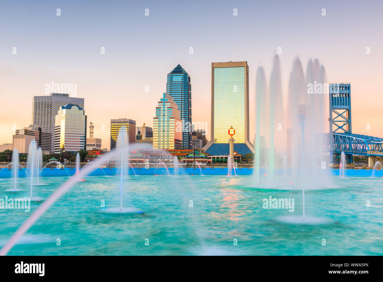 Jacksonville, Florida, USA and skyline. Stock Photo