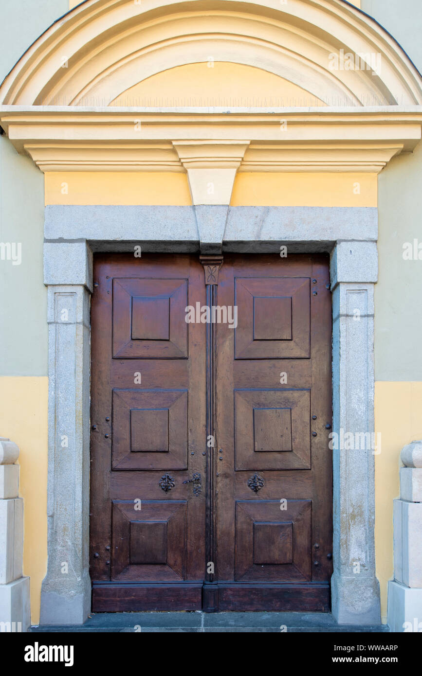 Old door in the city of Sibiu, Romania Stock Photo