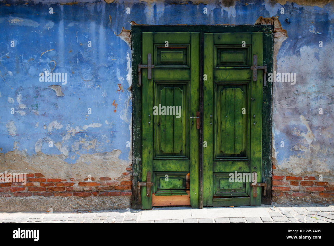 Old door in the city of Sibiu, Romania Stock Photo