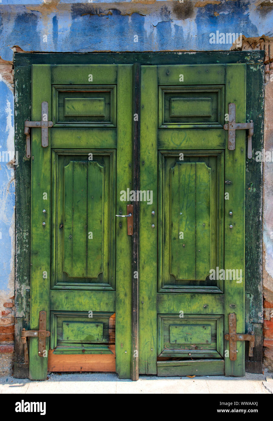 Old door in the city of Sibiu, Romania Stock Photo