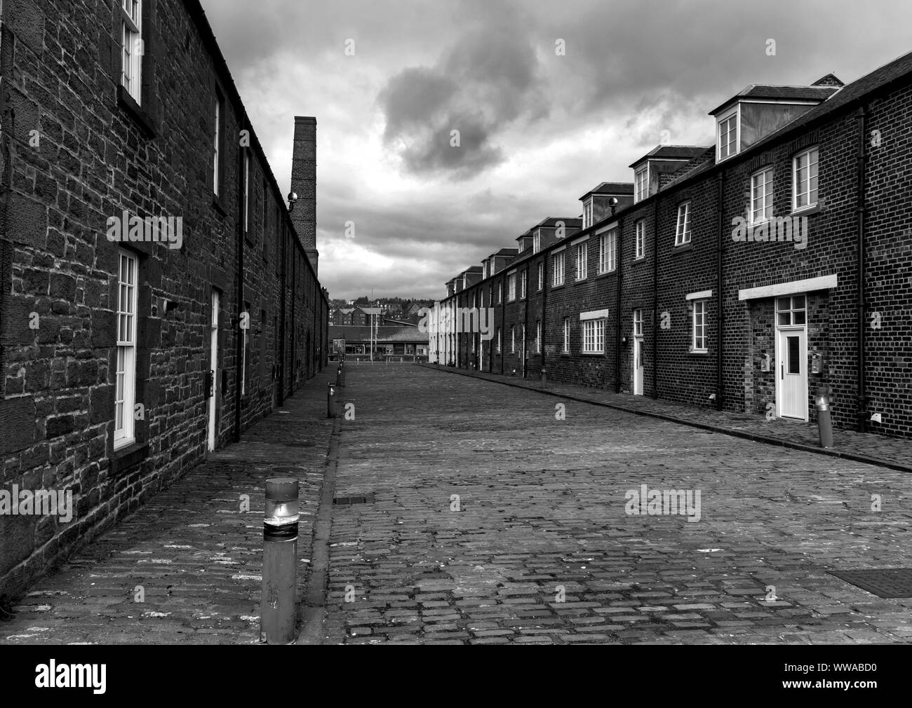 Chandlers Lane, Dundee, Scotland - an historical street with regenerated housing Stock Photo