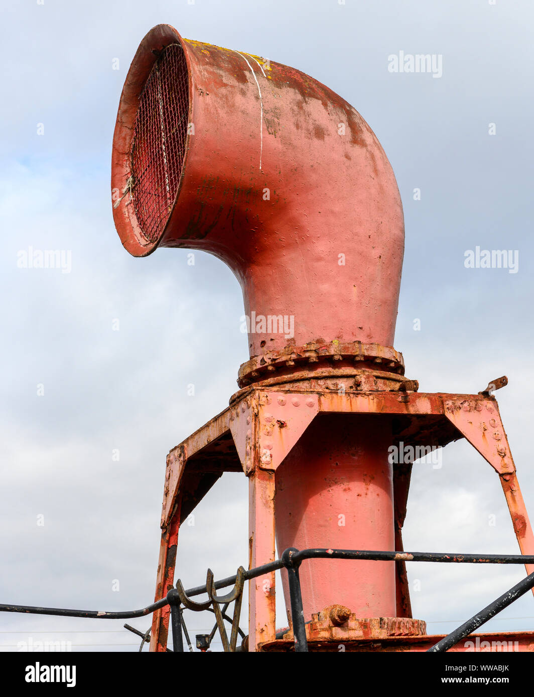 Detail of the lightship The North Carr, in service 1933 - 1975 moored at Victoria Dock, City Quay, Dundee, Tayside, Scotland, UK Stock Photo