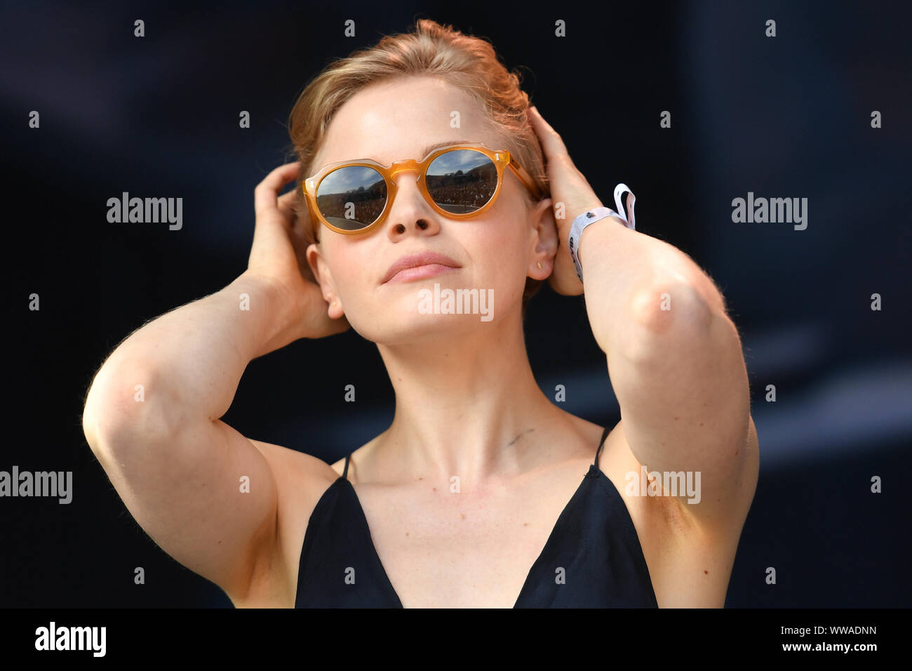 Kate Phillips during the Peaky Blinders Festival in Birmingham. Stock Photo