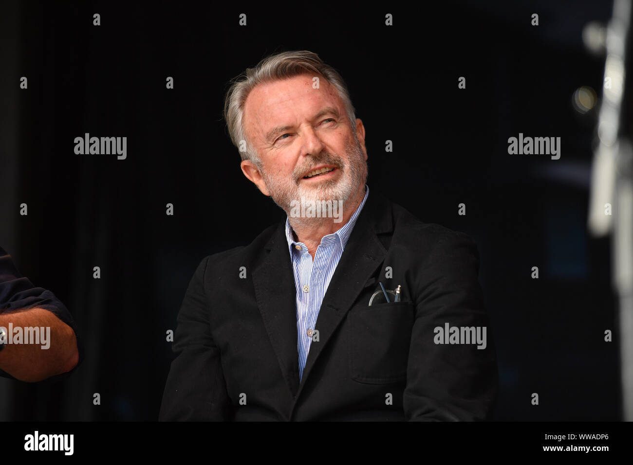 Sam Neill during the Peaky Blinders Festival in Birmingham. Stock Photo