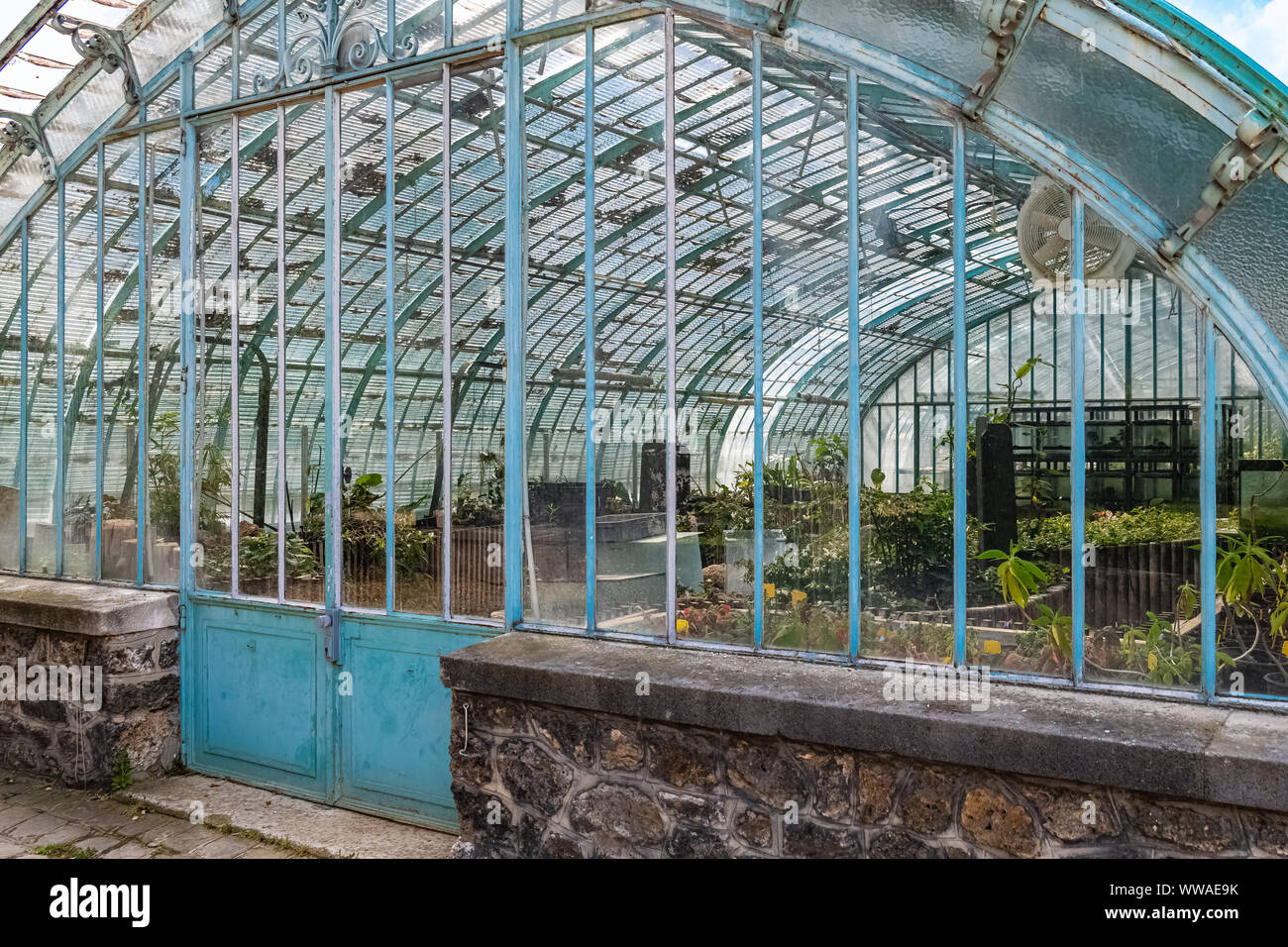 Paris, the Auteuil greenhouses, beautiful public garden in spring Stock