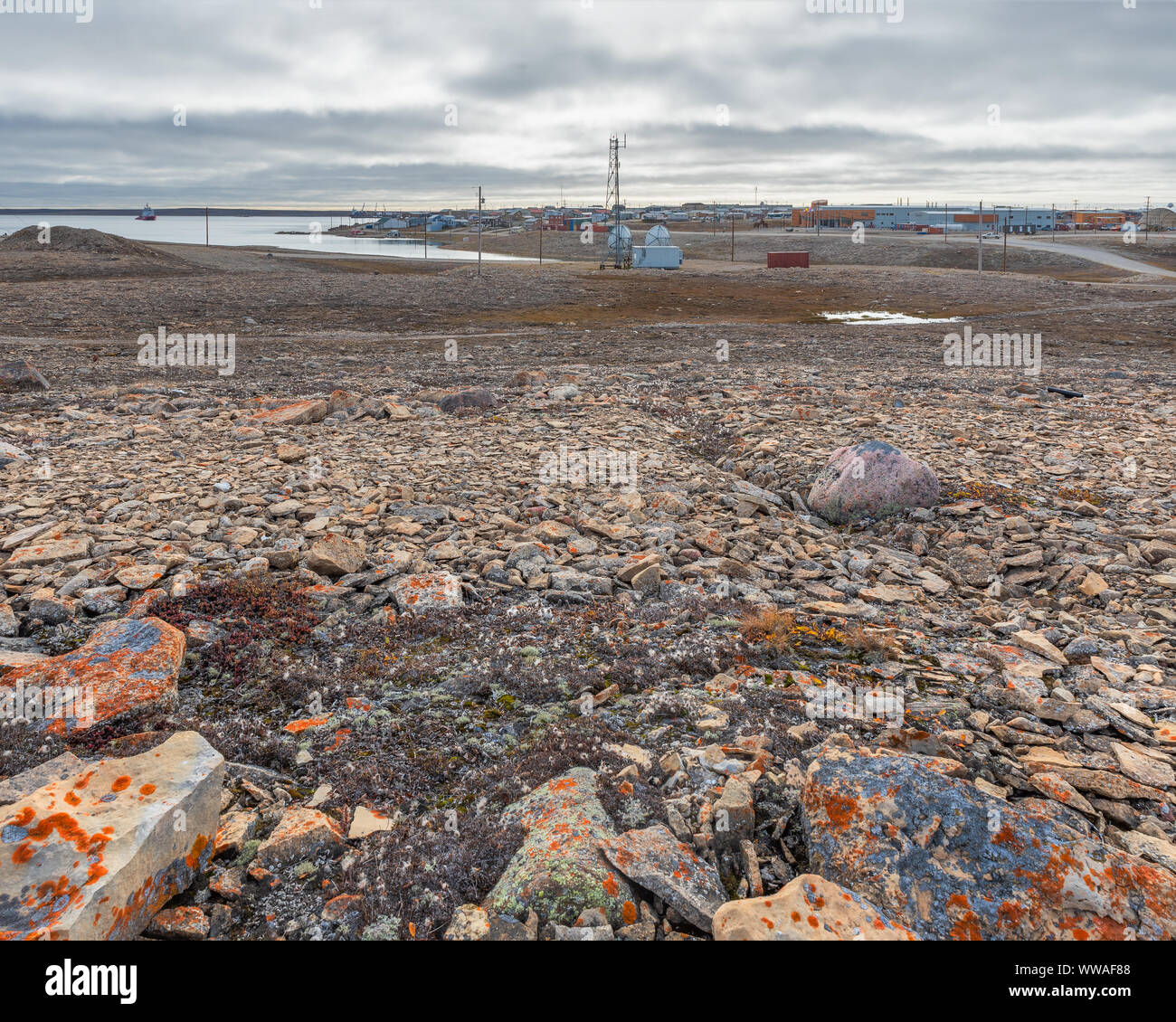 Overview of Cambridge Bay, Nunavut, Canada Stock Photo Alamy