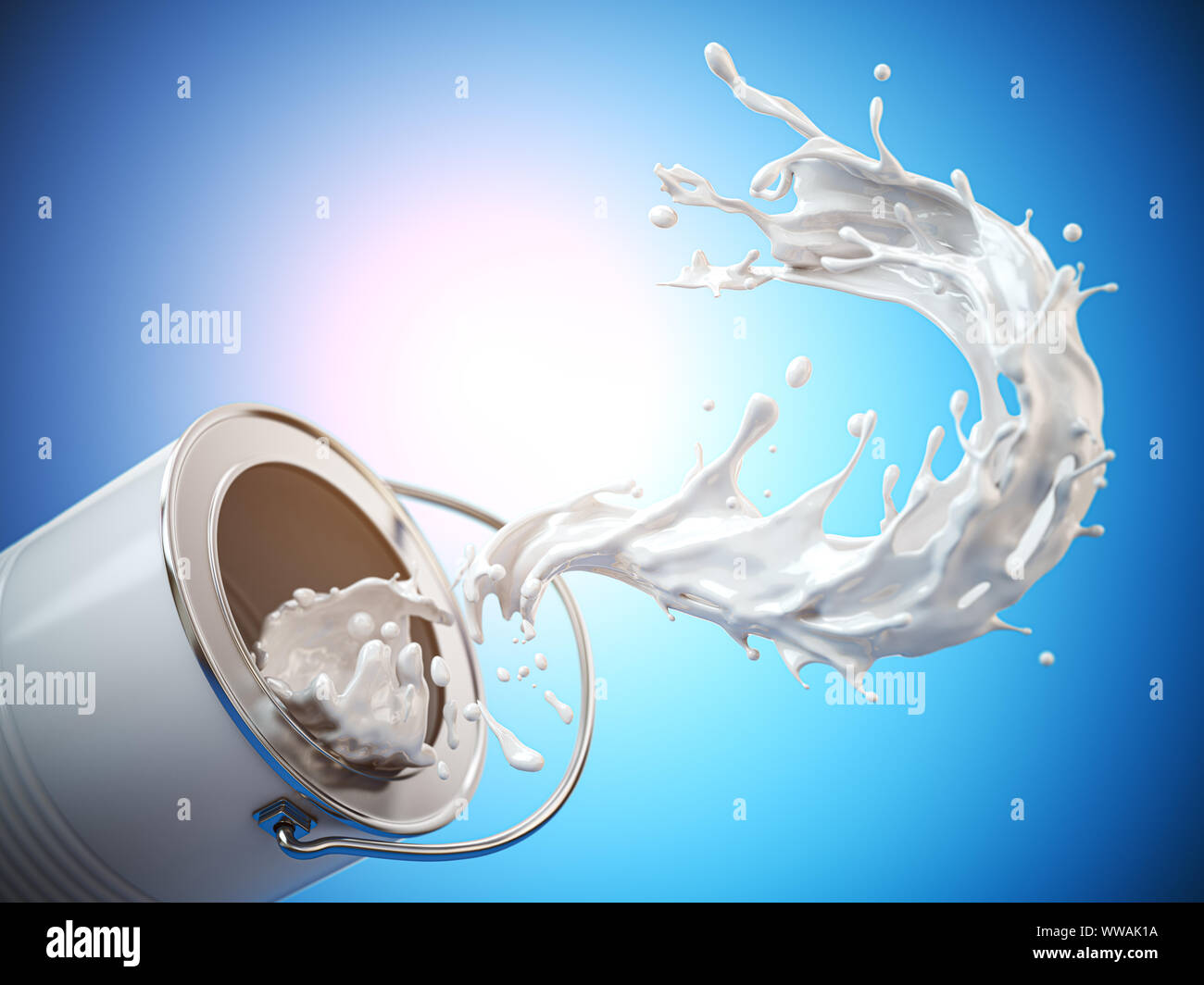 Paint Splash In Form Of Question Mark And Paint Can Choice Of Color