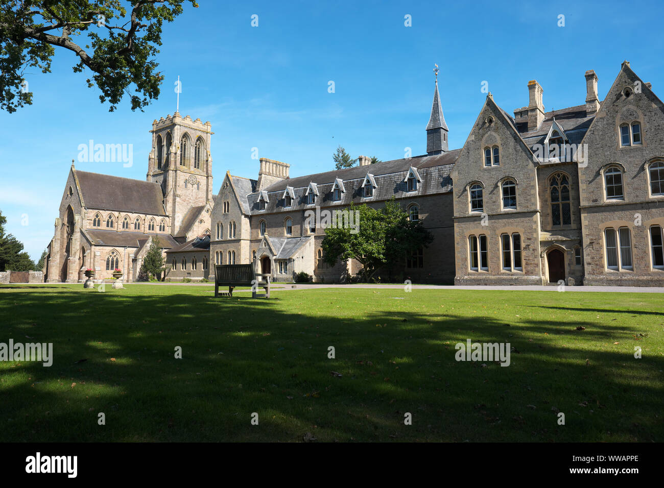 Belmont Abbey just outside Hereford, Herefordshire, UK is a Catholic Benedictine monastery Stock Photo