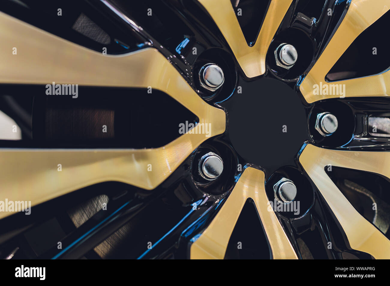 Second hand alloy wheels in store, selective focus Stock Photo Alamy