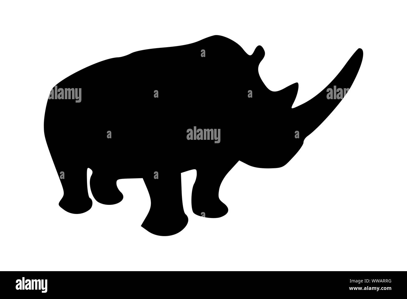 Rhinoceros silhouette vector illustration - Sticker,logo,symbol,icon ...