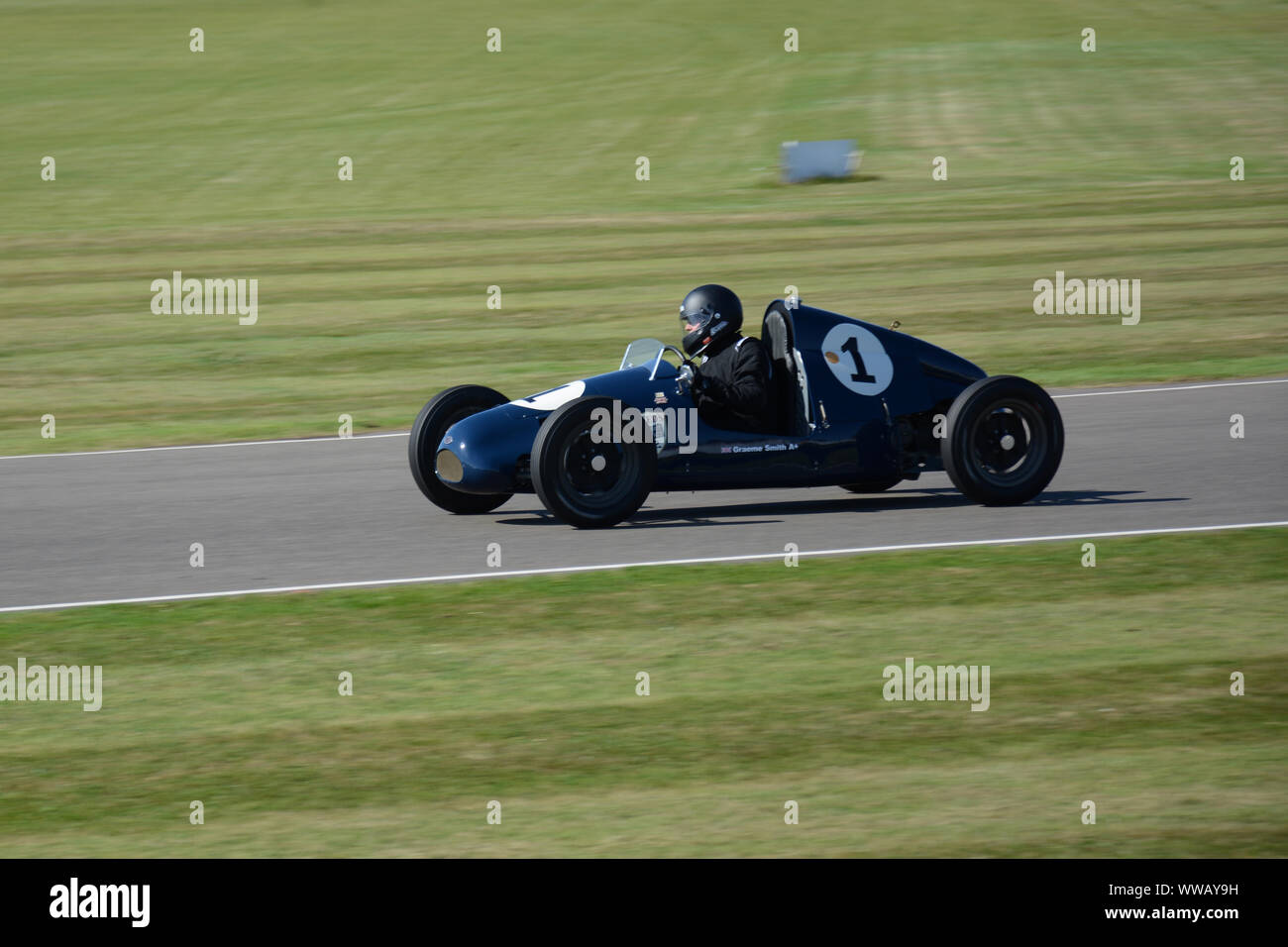 Goodwood Revival 13th September 2019 - Earl of March Trophy 500cc - 1949 Bardon Turner-JAP driven by Graeme Smith Stock Photo