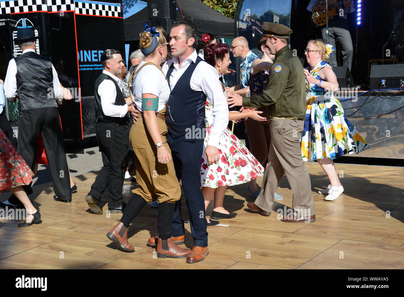 Goodwood Revival 13th September 2019 - Dancing to music from the 1940' and 1950's Stock Photo