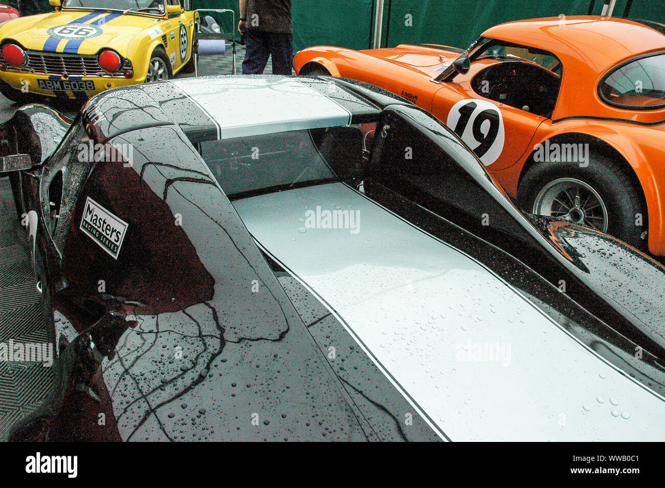 Racing cars at the padock Stock Photo
