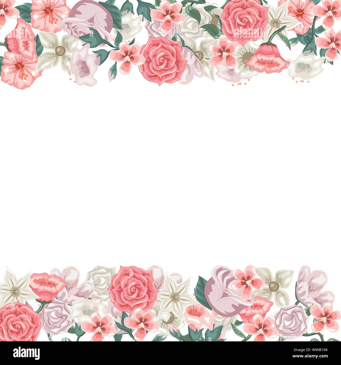beautiful flower card to write a dedication stock vector