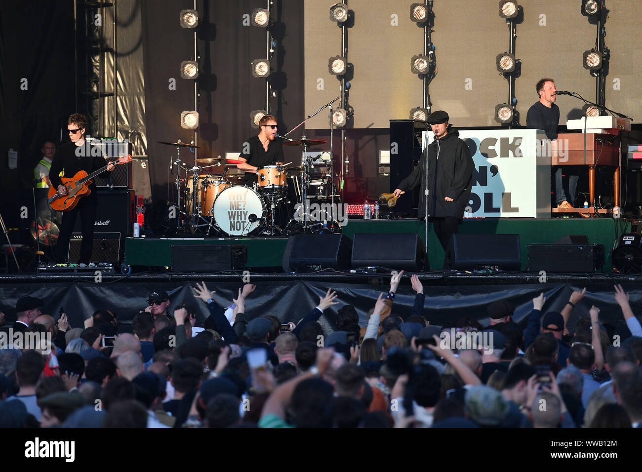 Liam Gallagher performing during the Peaky Blinders Festival in Birmingham. Stock Photo