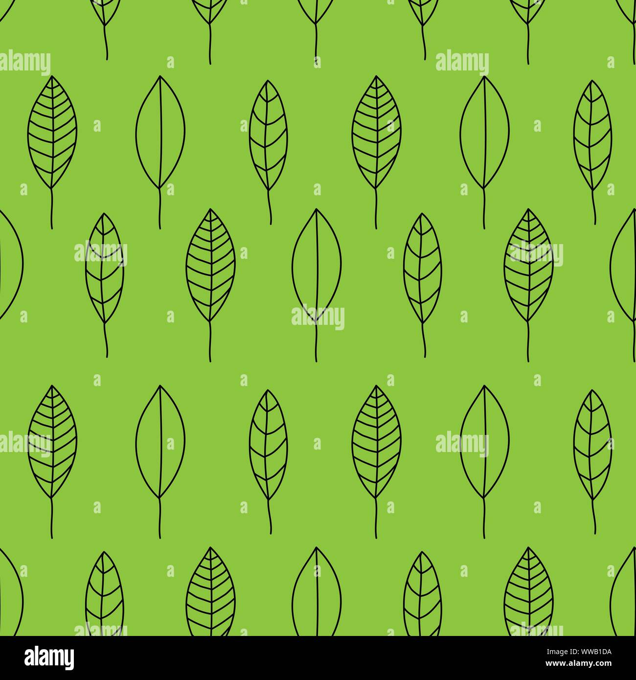 Seamless leafs pattern randomly distributed. Useful for backgrounds, decorations and ornament. Stock Vector