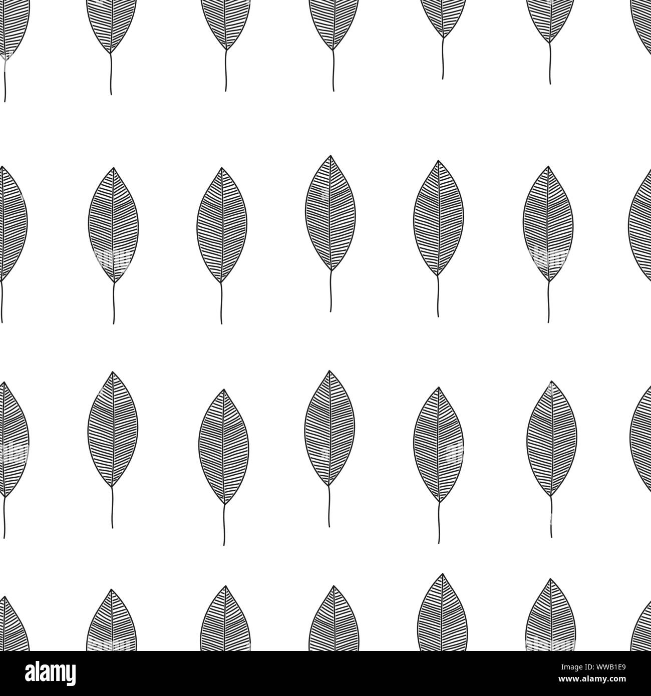 Seamless leafs pattern randomly distributed. Useful for backgrounds, decorations and ornament. Stock Vector