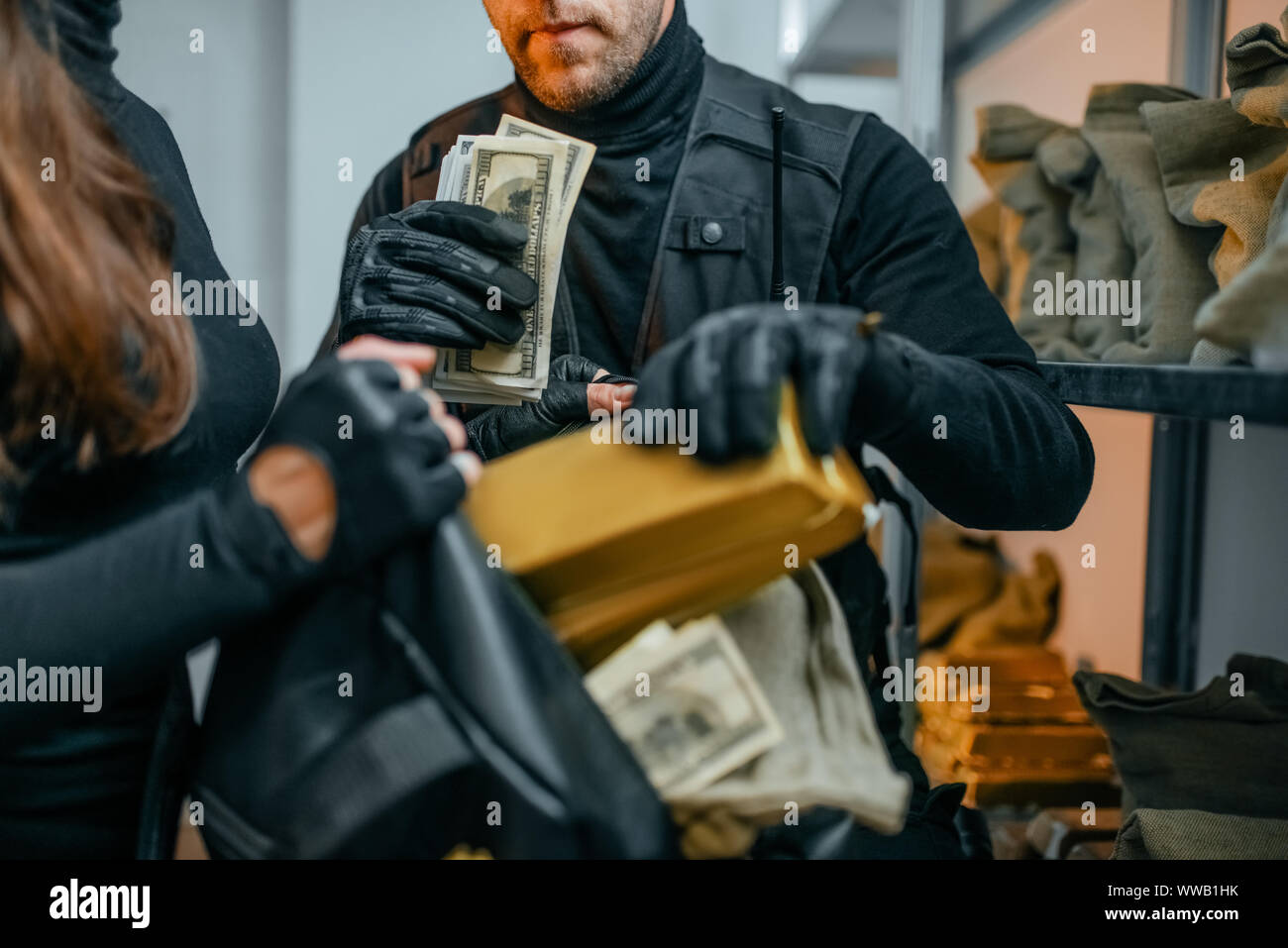 Bank robbery of the century, robbers hacked vault Stock Photo
