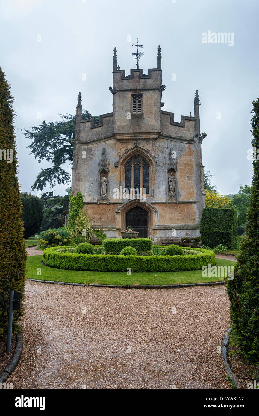 St. Mary's chapel, the buriel place of Catherne Parr the 6th wife of King Henry VIII at Sudeley Castle, Winchcombe, Gloucestershire, England Stock Photo