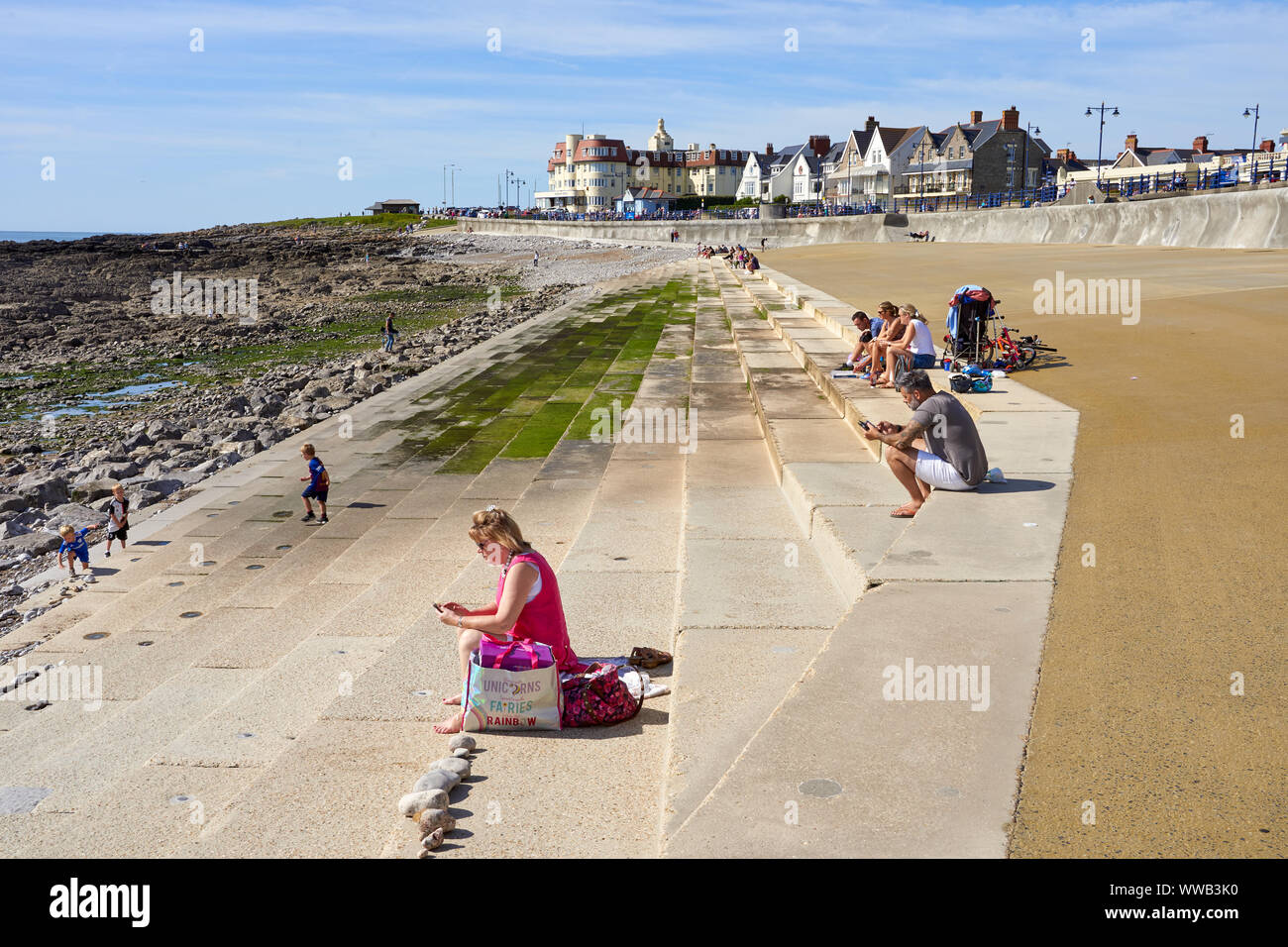 Town Beach, Porthcawl, South Wales Stock Photo