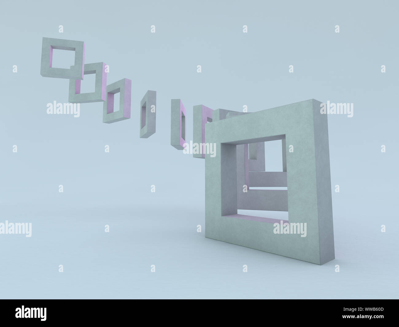 Abstract geometric background with shapes. 3D rendering Stock Photo - Alamy