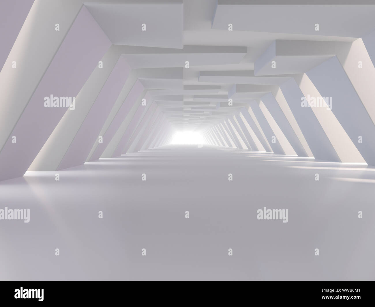 Abstract modern architecture background, empty open space interior. 3D ...