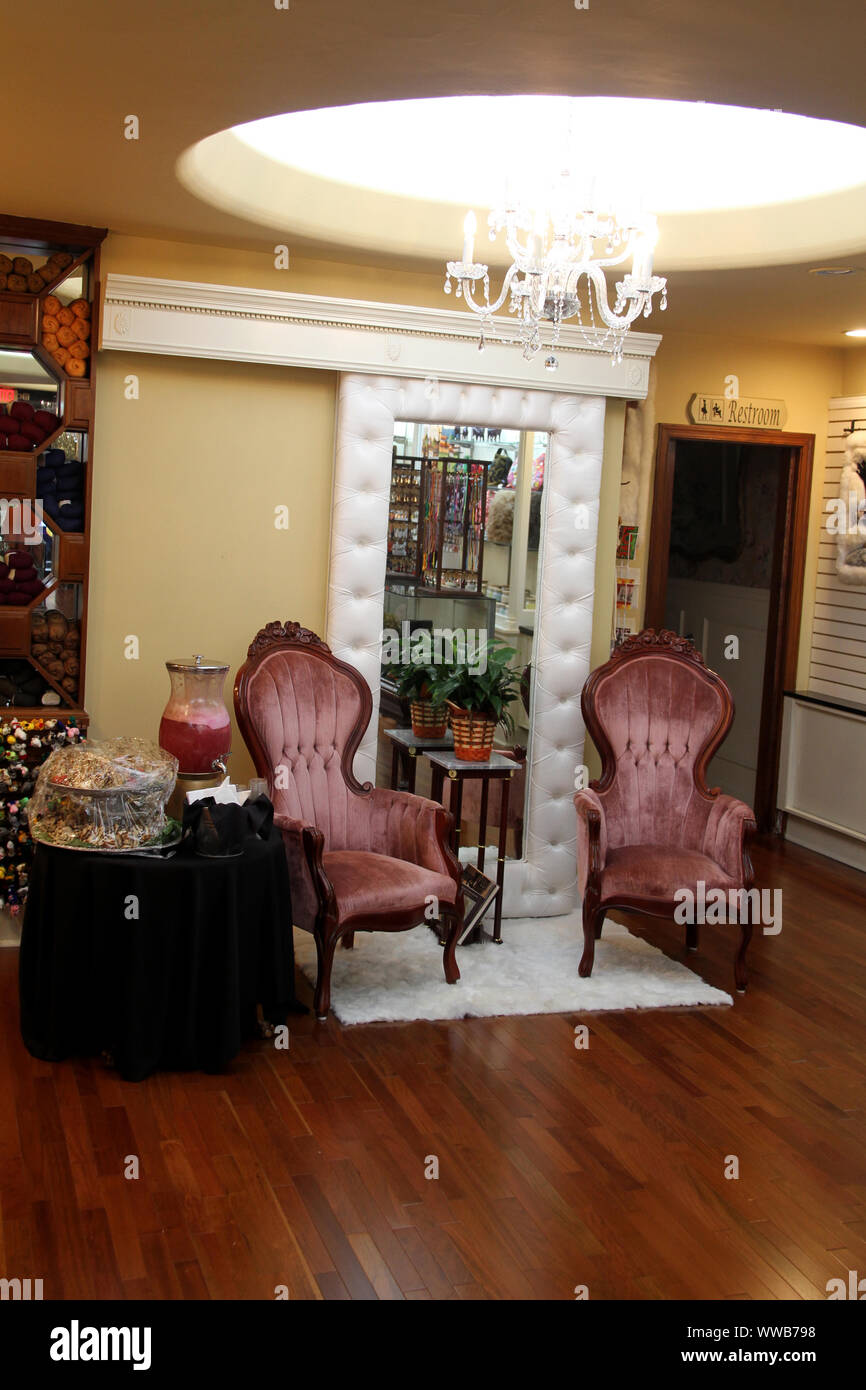 Elegant interior of gift shop in Virginia, USA Stock Photo