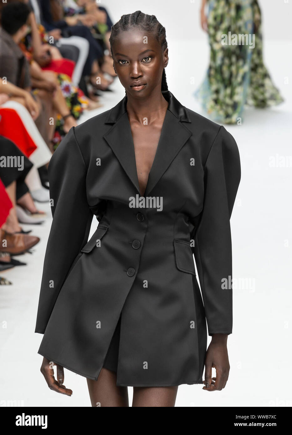 New York, NY - Sept 09, 2019: Anok Yai walks the runway at the Carolina ...