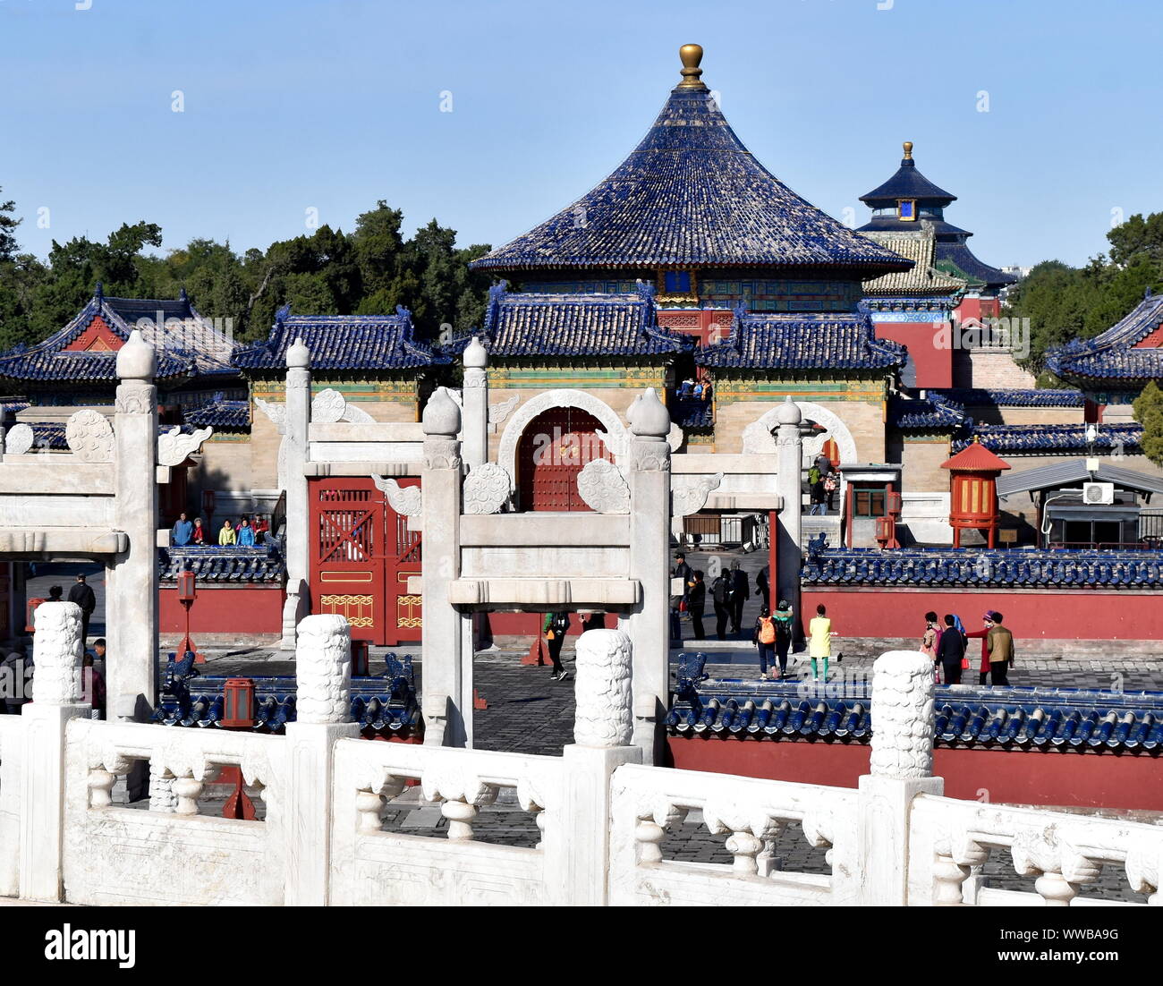 Beijing Temple of Heaven traditional Chinese architecture and ceremonial gates - China Stock Photo