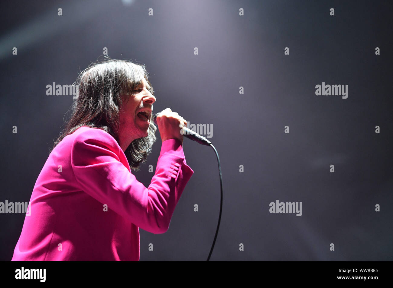 Primal Scream performing during the Peaky Blinders Festival in Birmingham. Stock Photo