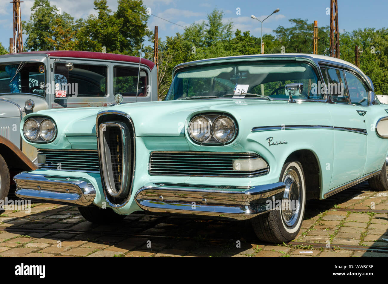 WROCLAW, POLAND - August 11, 2019: USA cars show - Edsel Pacer 1958 Stock Photo