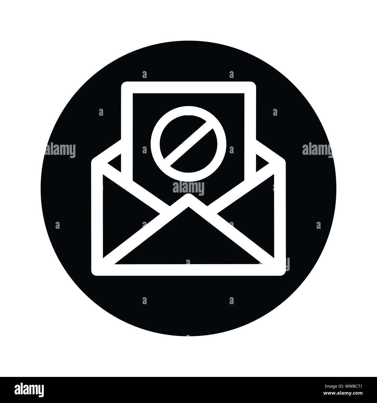 Beautiful design and fully editable Email Spamming Icon, Spam mailing, wrong e-mail address for commercial, print media, web or any type of design pro Stock Vector