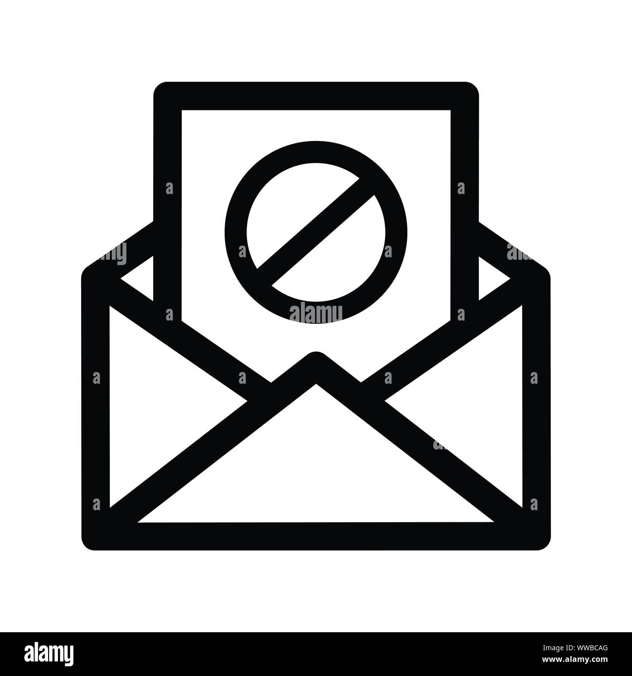 Beautiful design and fully editable Email Spamming Icon, Spam mailing, wrong e-mail address for commercial, print media, web or any type of design pro Stock Vector