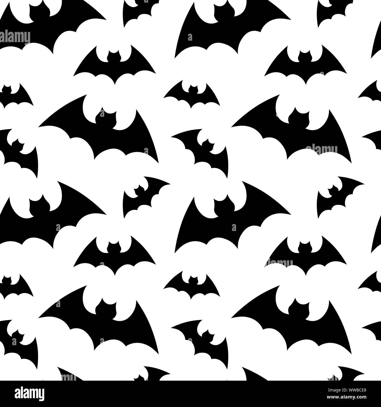 Vector pattern background with bats silhouettes for halloween design ...