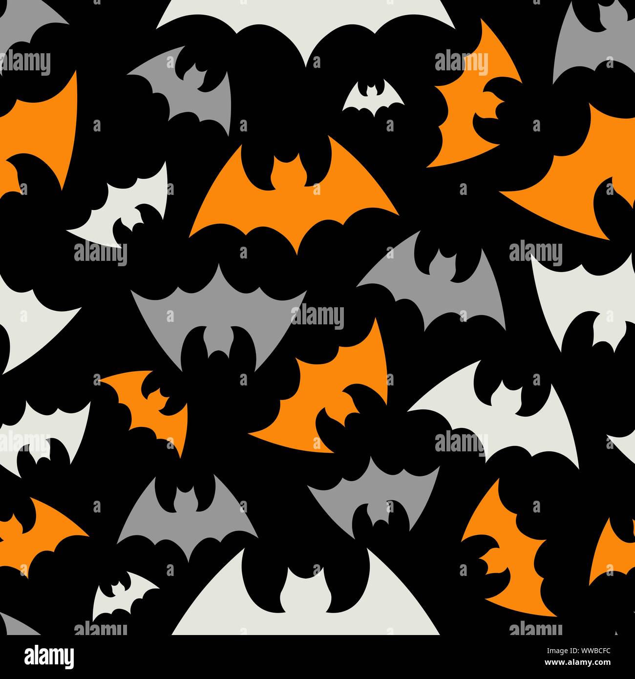 Vector pattern background with bats silhouettes for halloween design ...