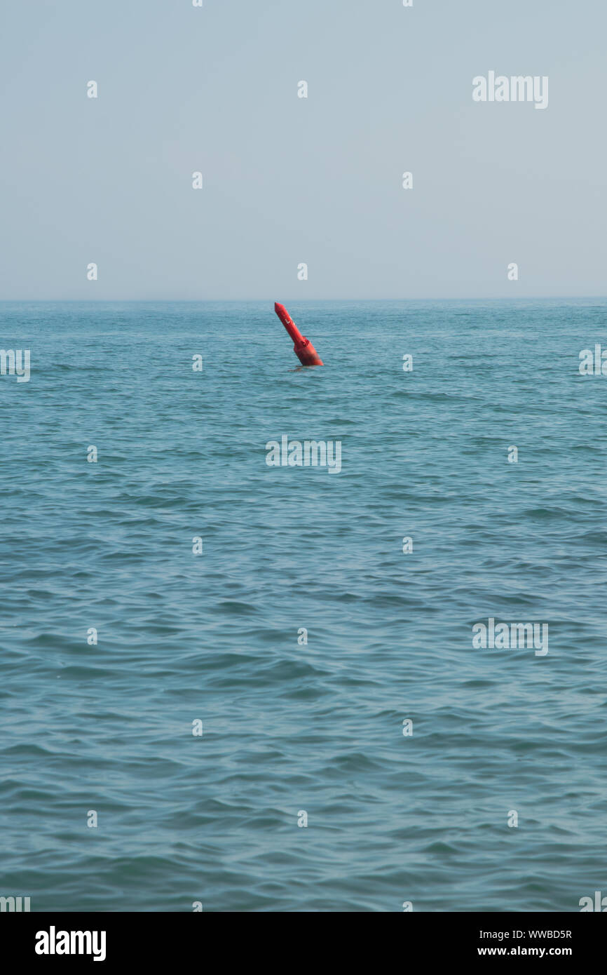 Red Buoy in Lake Ontario Stock Photo Alamy