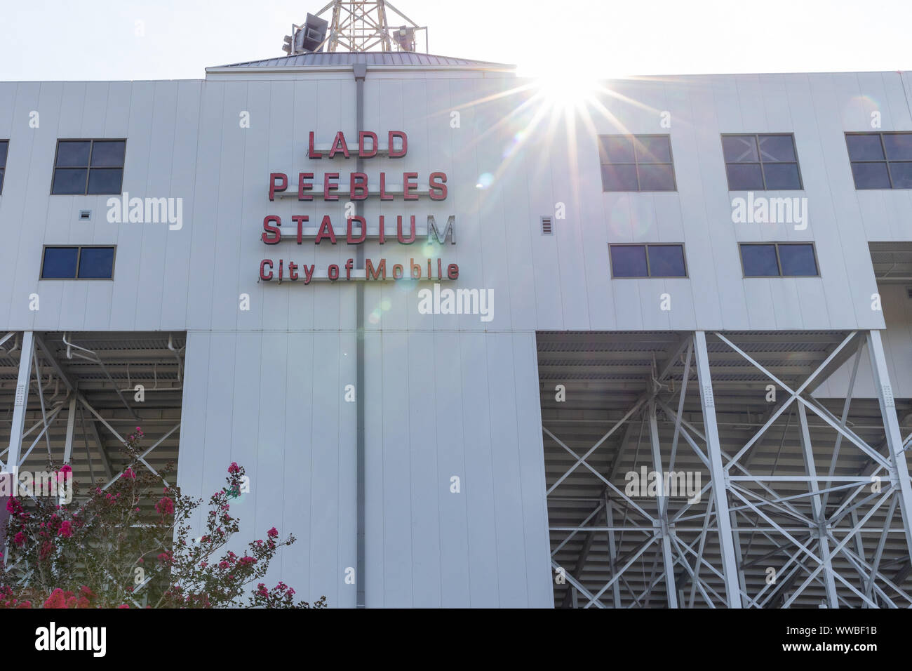 Mobile, AL- USA/ September 14, 2019: Ladd Peebles Stadium, City of Mobile, AL Stock Photo