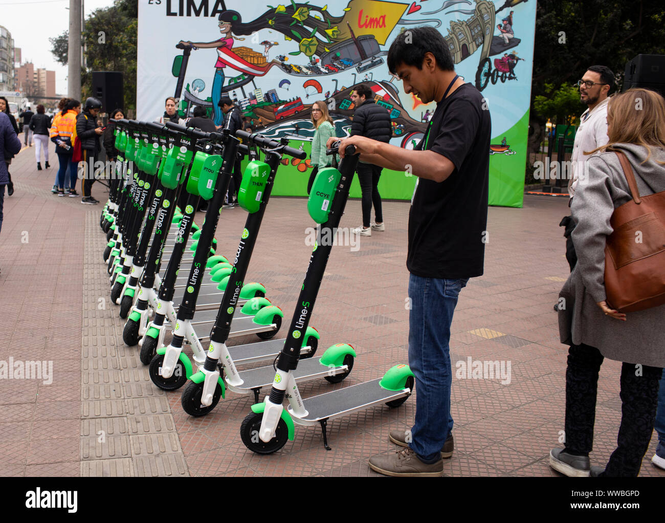 Lima scooter hires stock photography and images Alamy