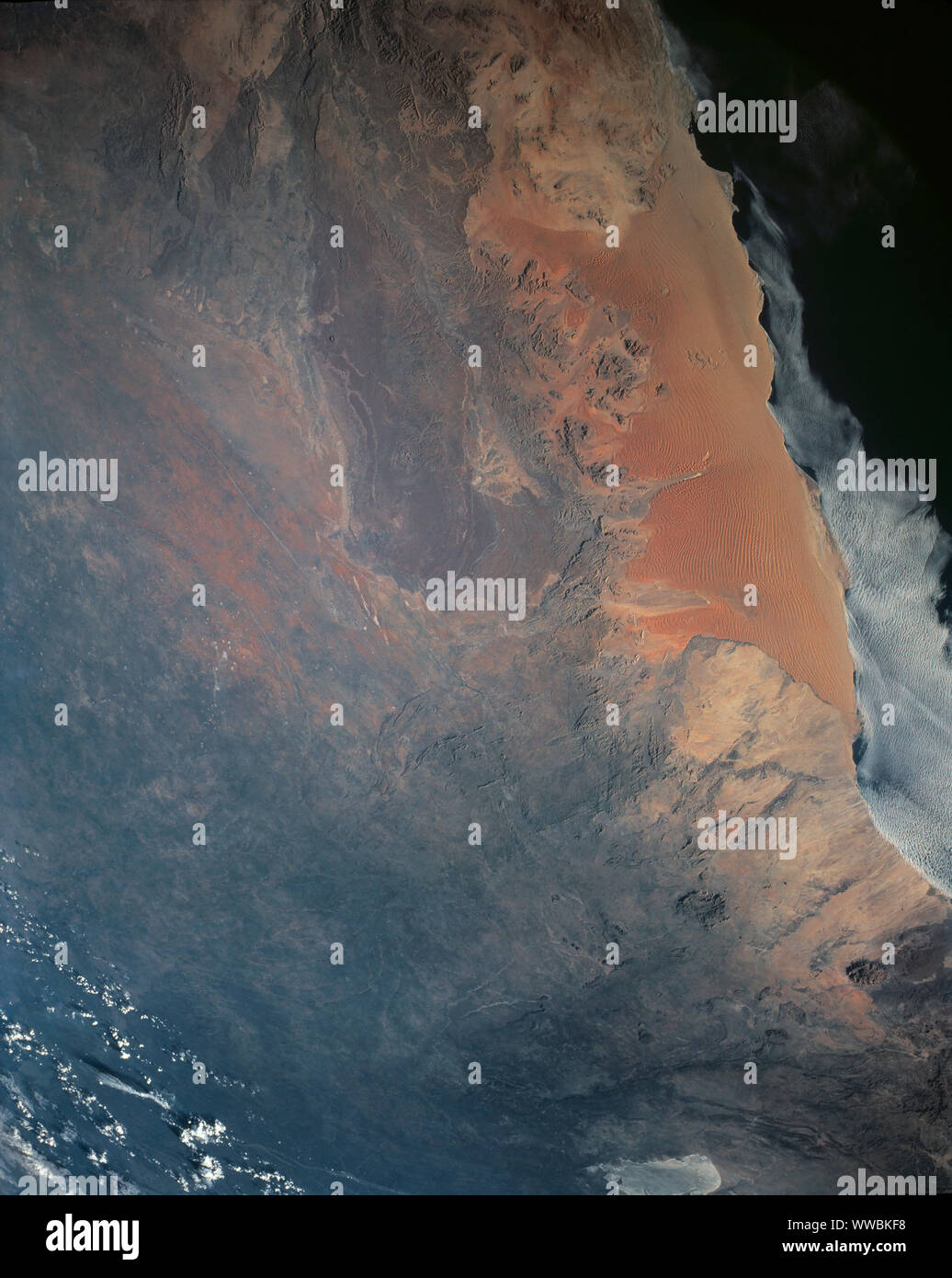 Namib Desert, coastal desert in southern Africa, 1990, by NASA/DPA Stock Photo