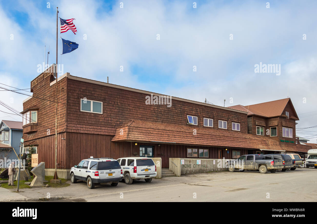 The Nome City Hall on Front St in Nome, Alaska Stock Photo Alamy