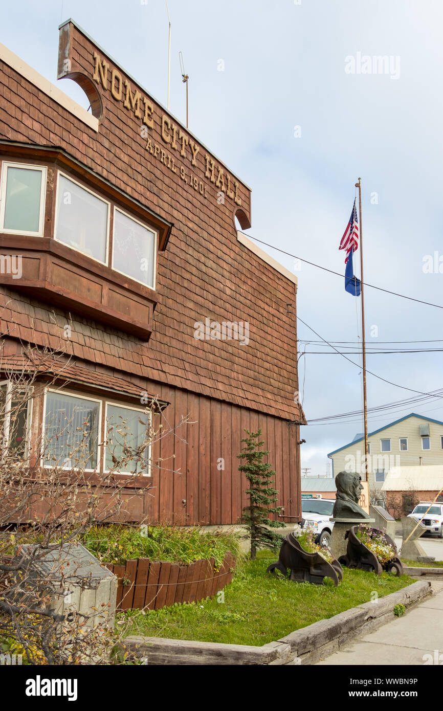 The Nome City Hall on Front St in Nome, Alaska Stock Photo Alamy