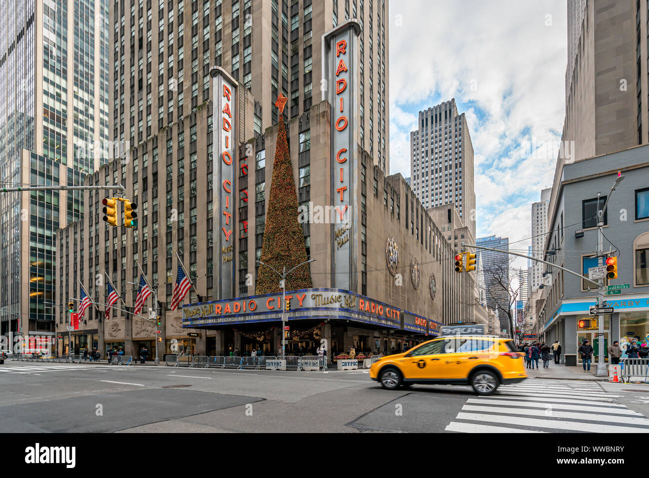 New York, NY, USA December, 2018 Streets of Manhattan, Sixth Avenue